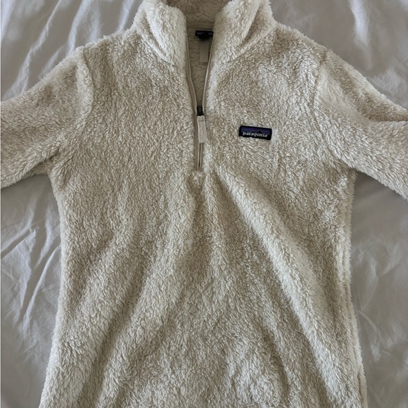 Patagonia Tops - Patagonia Cream Sherpa Quarter-Zip Pullover